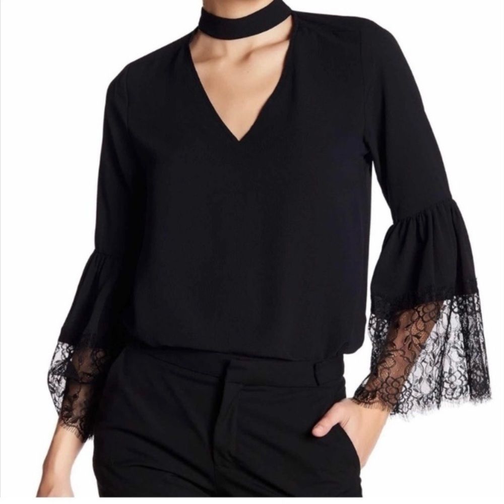 NWT Harve Bernard Black Blouse